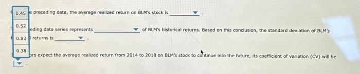 stock returns to estimate the risk of a stock. Consider the case