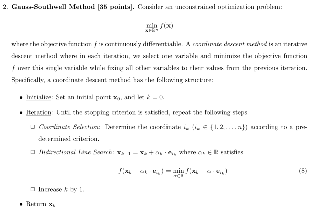 question based on Nonlinear OptimizationNonlinear OptimizationNonlinear Optimization \f\f\f