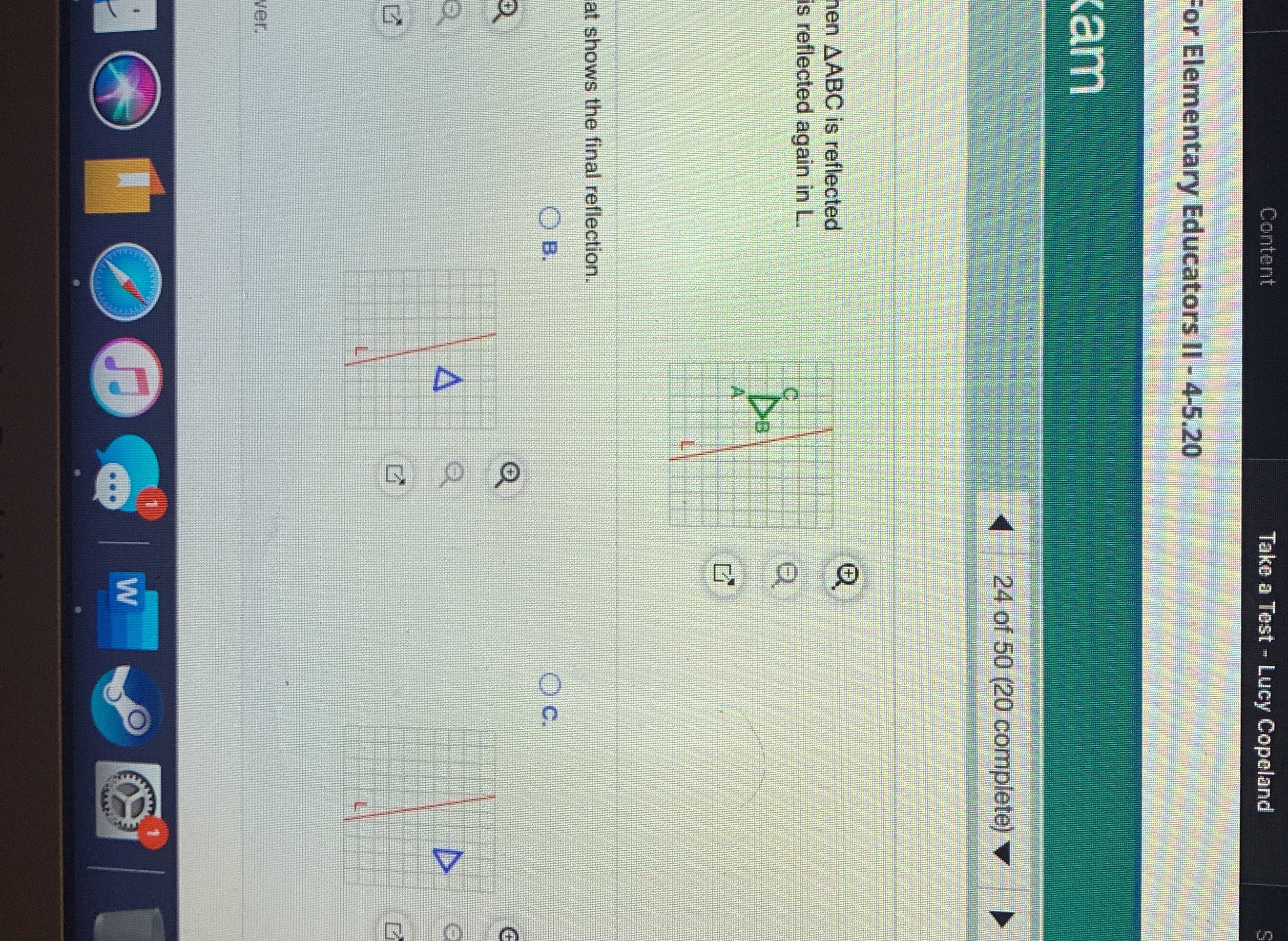 Any help please Content Take a Test - Lucy Copeland or Elementary