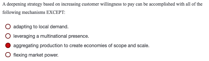 Looking for assistance with this question. A deepening strategy based on increasing