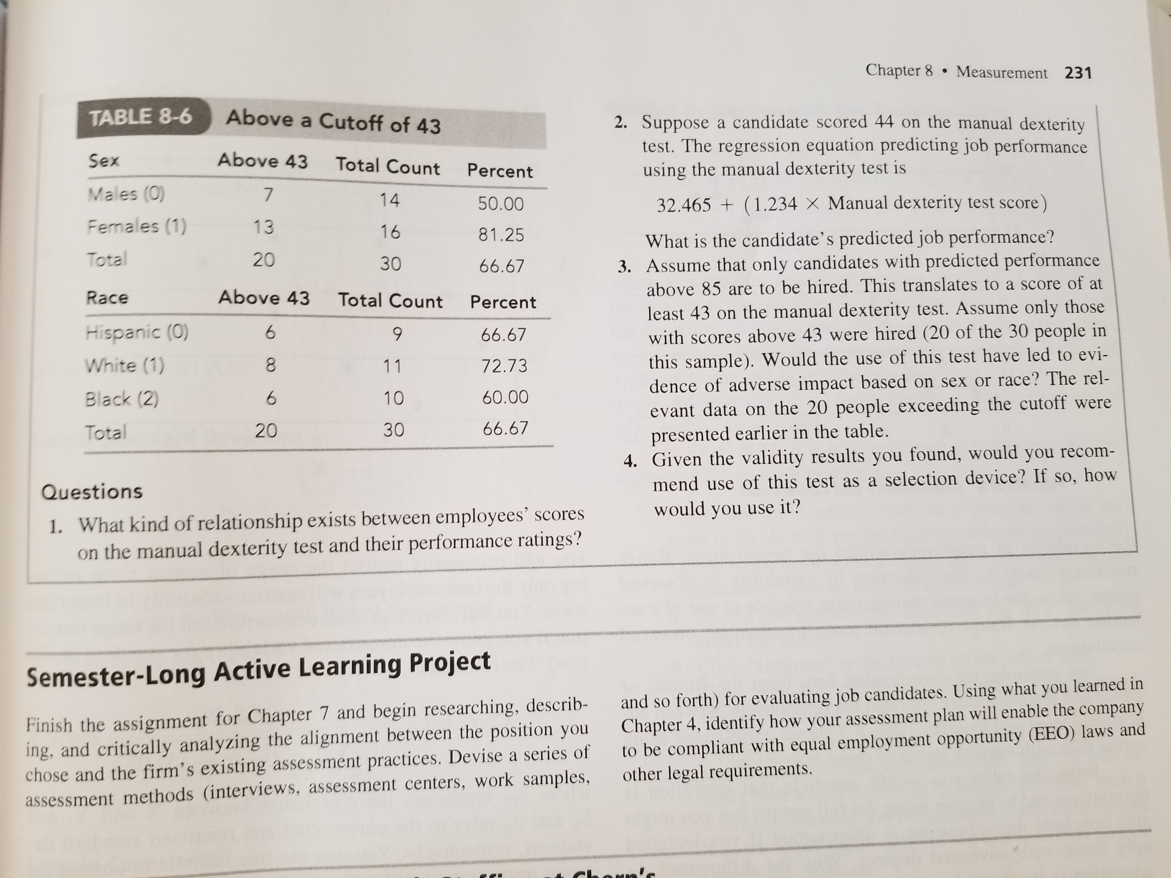 the data to answer the questions at the end of the case
