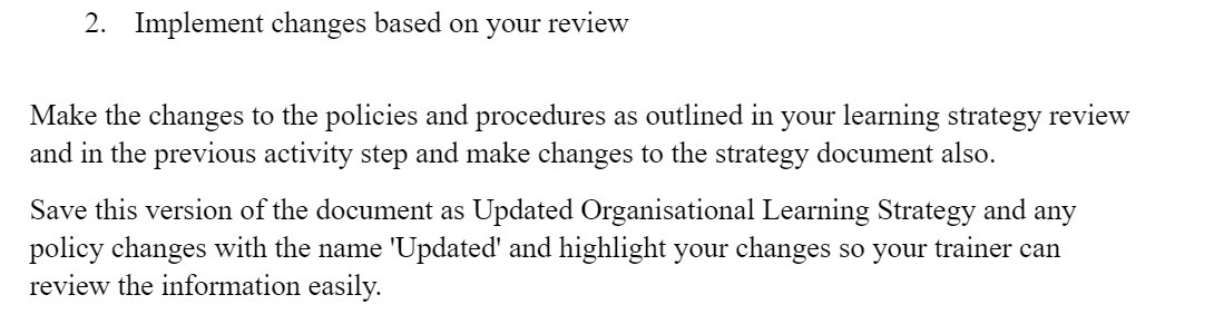 2. Implement changes based on your review Make the changes to