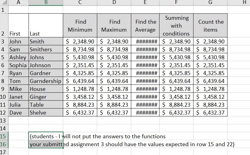 Assignment #3 Points: 10Continue to reference the videos provided for formatting purposes