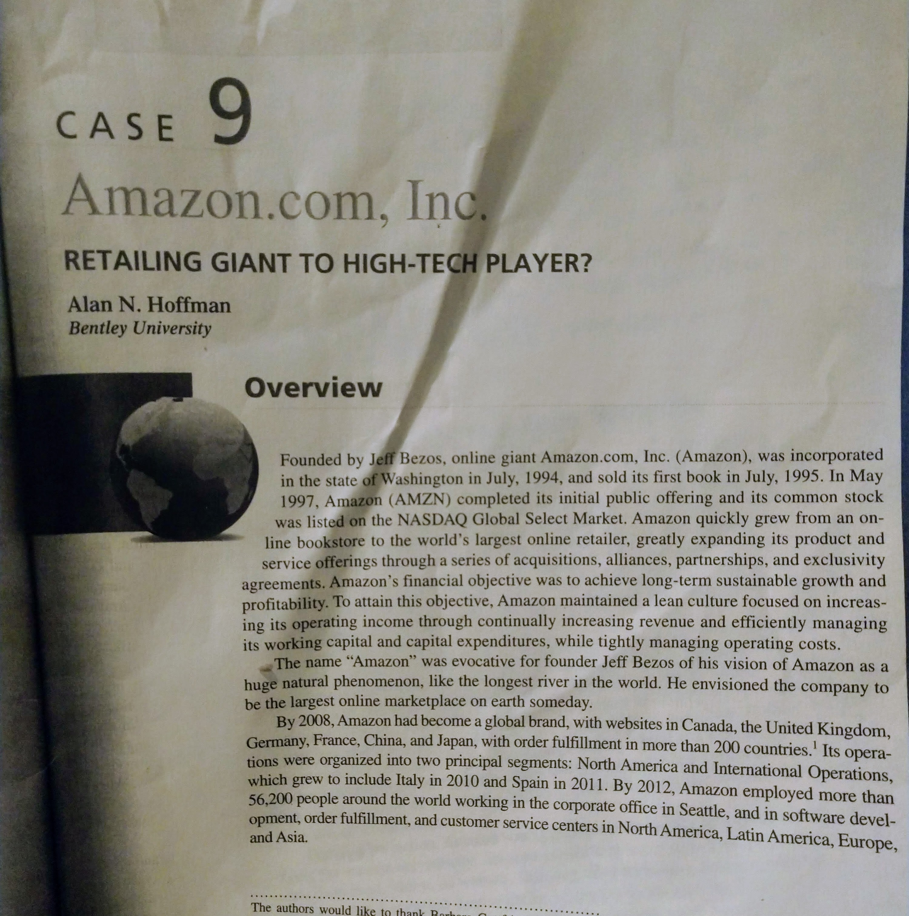 After reading Case study, present a strategic alternative or recommendation. How would