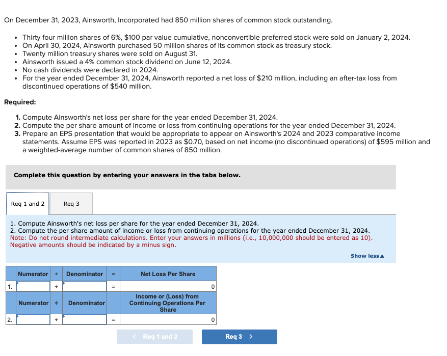  On December 31,2023, Ainsworth, Incorporated had 850 million shares of common