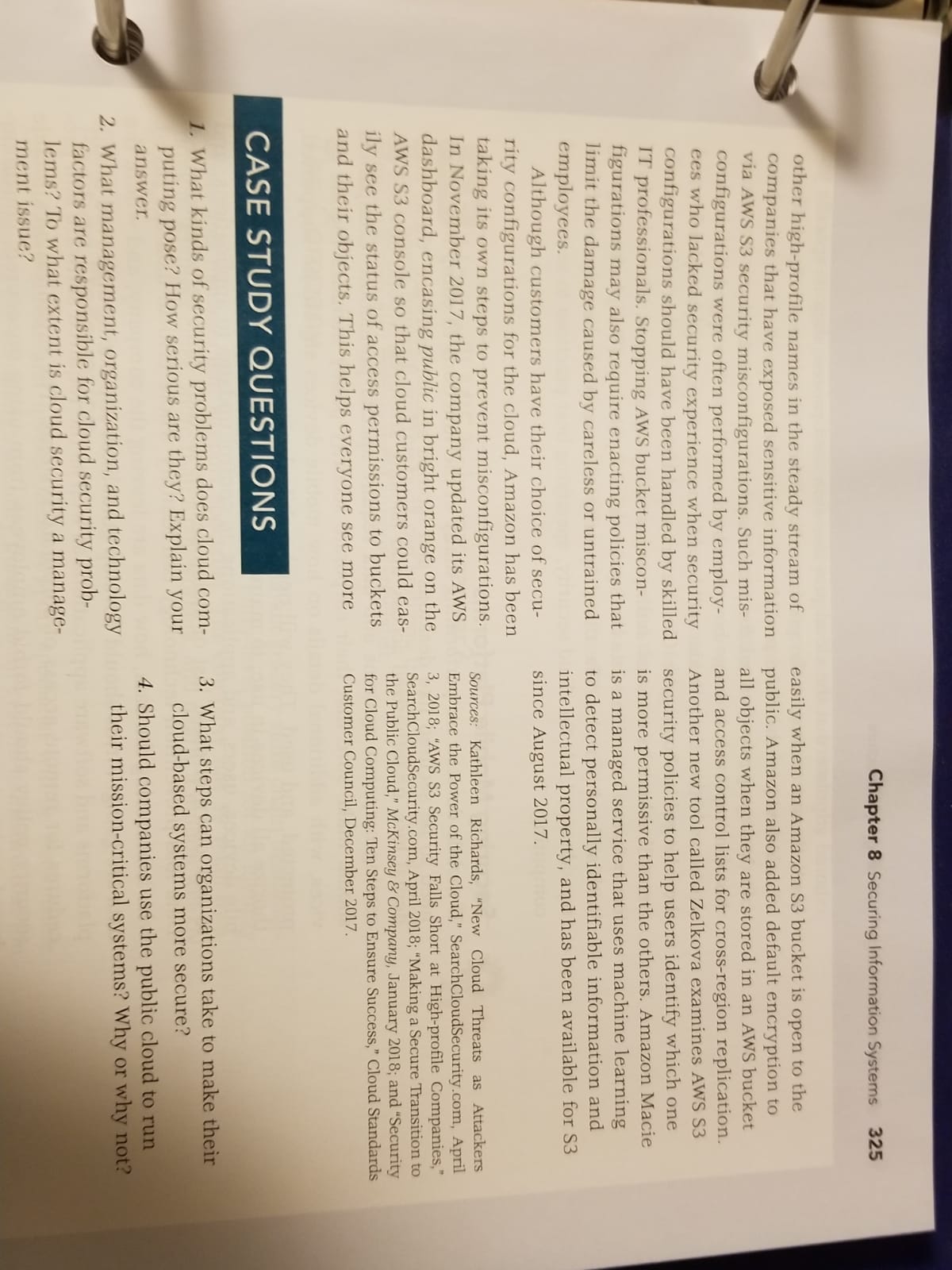  Chapter 8 Securing Information Systems 325 other high-profile names in the