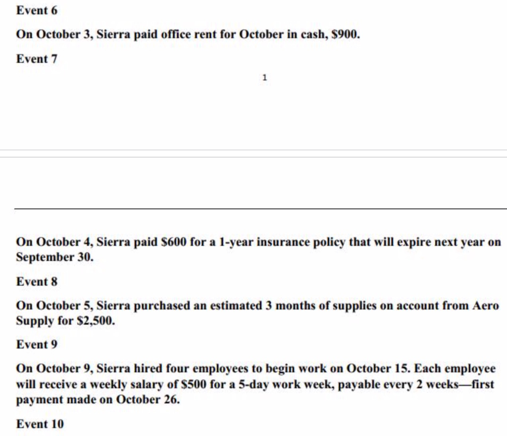 provided from the 11 events, answer the questions for Q2, Q3, and