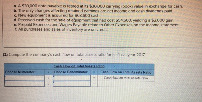 of equipment that had cost $54,600. yielding a $2,600 gain. e. Prepaid