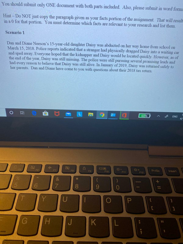 U L I 2020.UULX (17.1KB) For each of the following scenarios provide