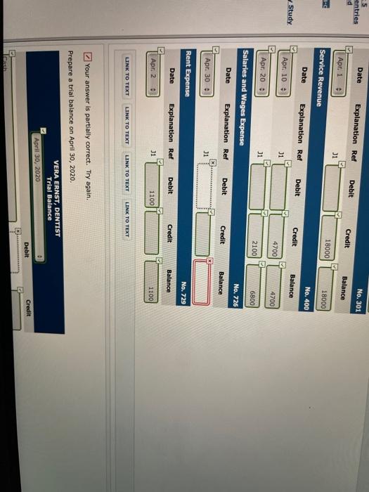 on account from Dazzle Company $4,200. 10 Performed dental services and billed