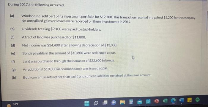 balance sheer for Windsor Inc Qu My Windsor Inc. had the following