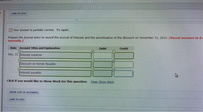 (three interest periods) for this bond issue. (Round an SARASOTA CORP. Bond