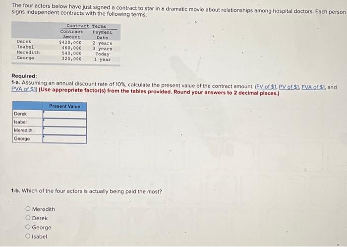 help The four actors below have just signed a contract to star