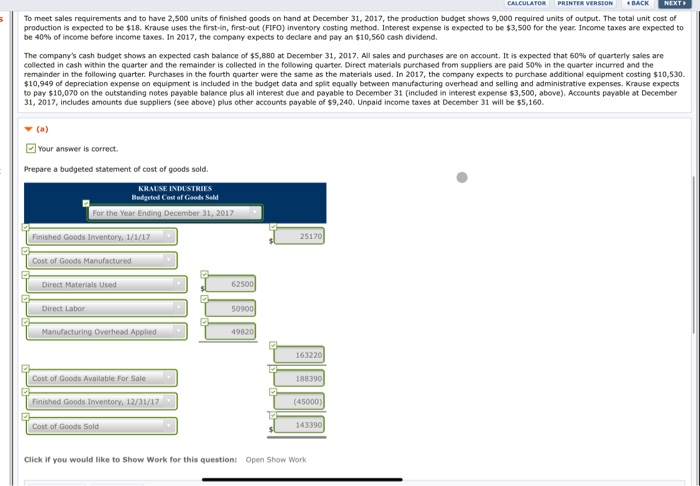 Industries' balance sheet at December 31, 2016, is presented below. KRAUSE INDUSTRIES