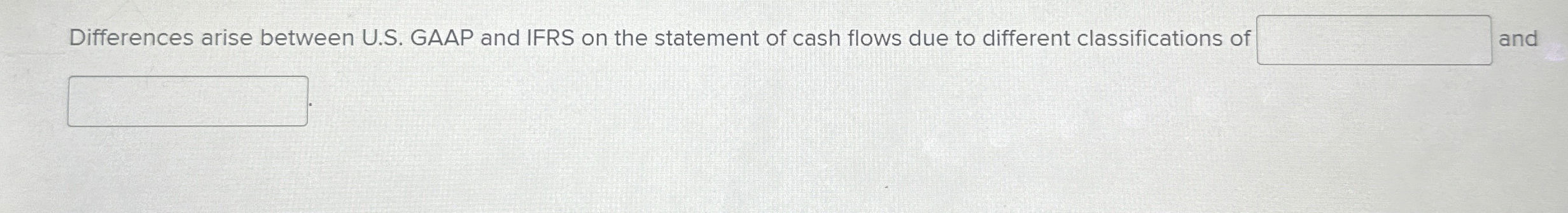  Differences arise between U.S. GAAP and IFRS on the statement of