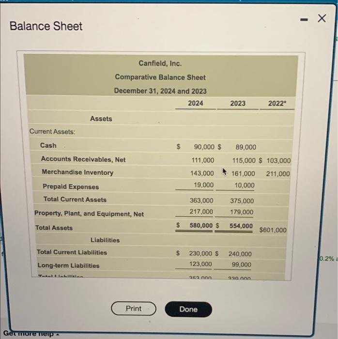 the icon to view the balance sheet.) Begin by selecting the formula