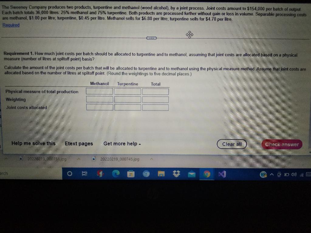  qn 1. How much joint costs per batch should be allocated