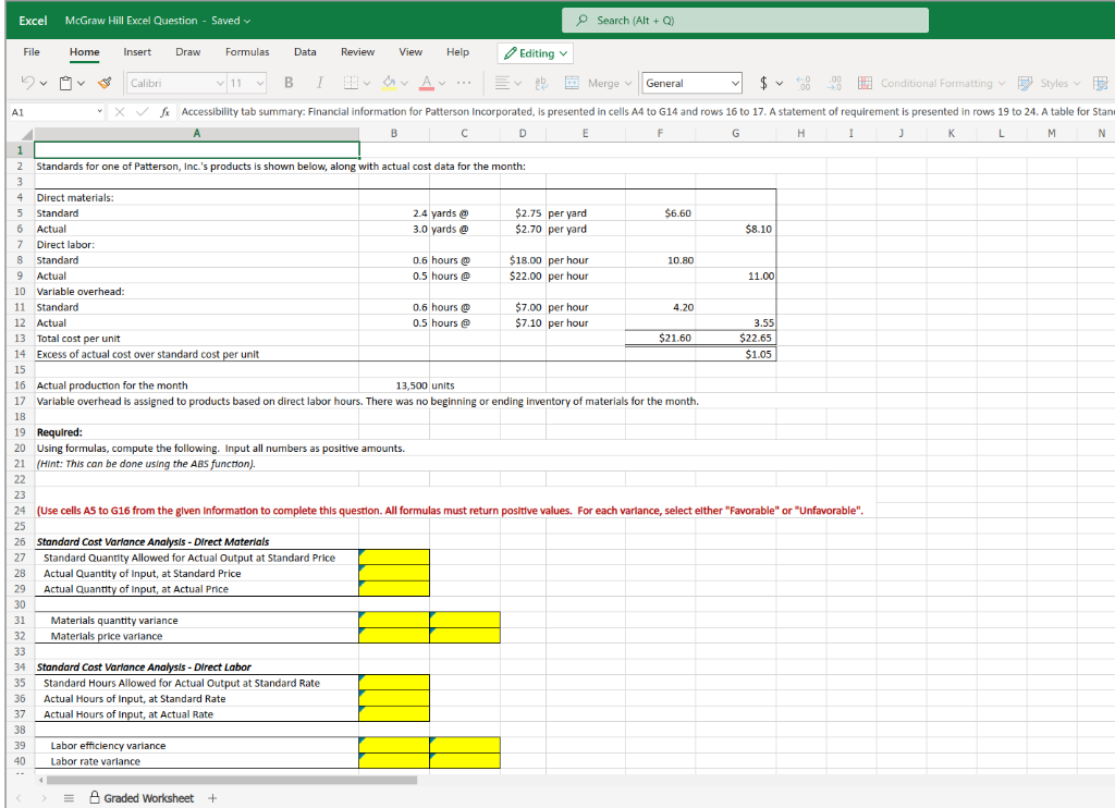 with the data shown above. Please, please, please, only the formulas -
