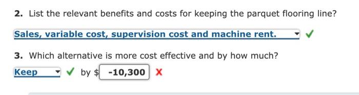 tines? Mequiredit 1. List the aiernatives beng 4pnsistred with respect to the