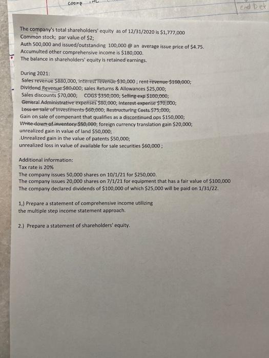  so, dont put write down of inv, restruct cost under other