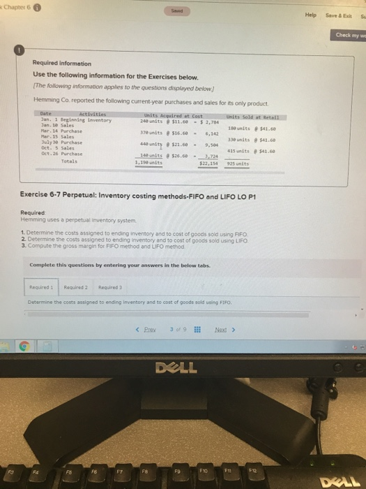  Chapter 6 Saved Help Save & Exit S Check my we