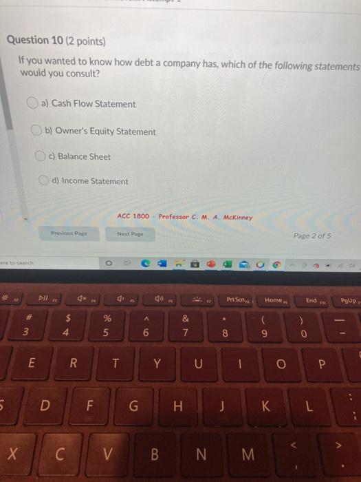 must be developed. Balance Sheet Income Statement Cash Flow Statement v Owner's