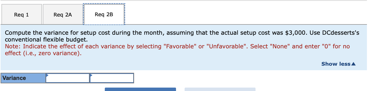  Compute the variance for setup cost during the month, assuming that