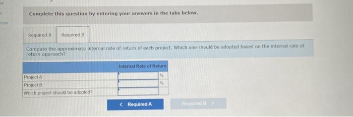 of Jordan Enterprises, is considering two investment opportunities. Because of limited resources.