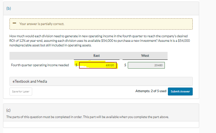  Please help Your answer is partially correct. How much would each