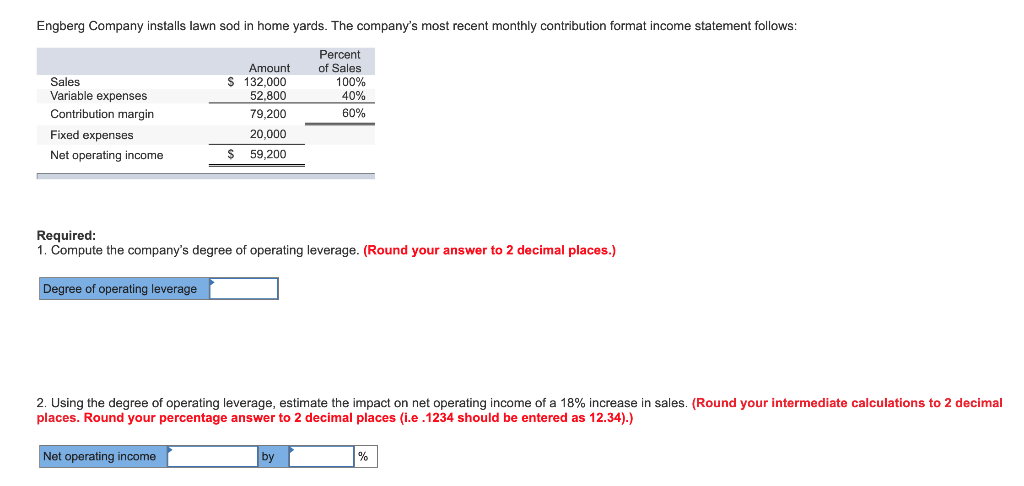  3. Construct a new contribution format income statement for the company