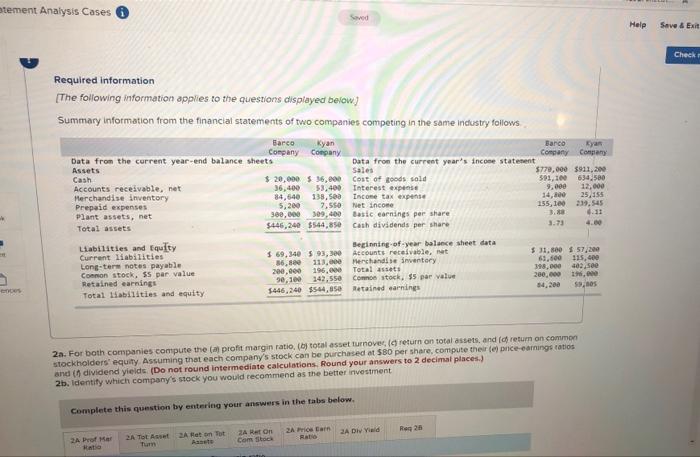  etement Analysis Cases Saved Help Save & Exit Check Required information