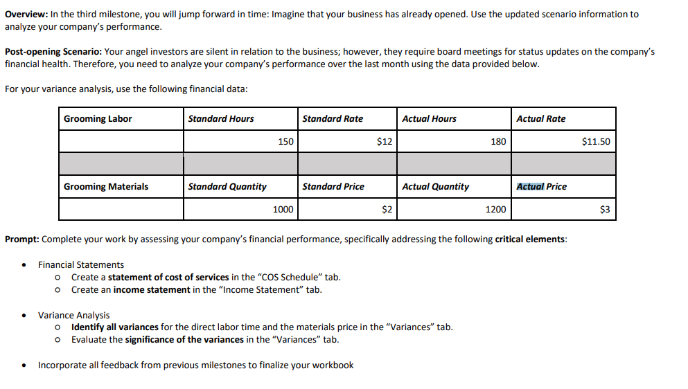 Overview: In the third milestone, you will jump forward in time: