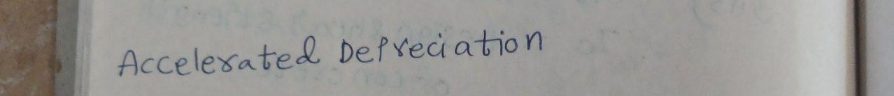 Fast Accelerated Depreciation