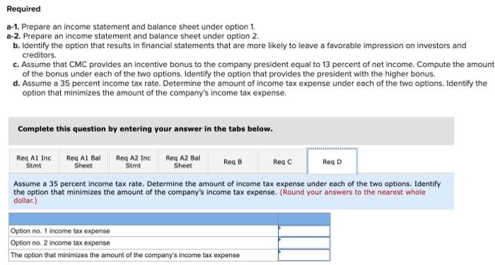 be classified. Advocates of Option 1 believe that the costs should be