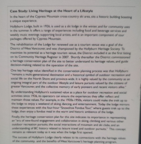 Do you think this is a good heritage plan? Why or why