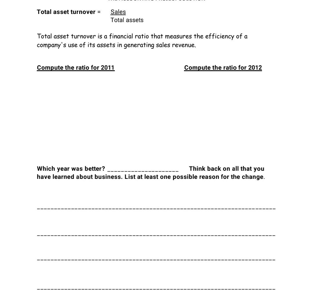 to compute. 2. For each ratio, identify which is better. In other