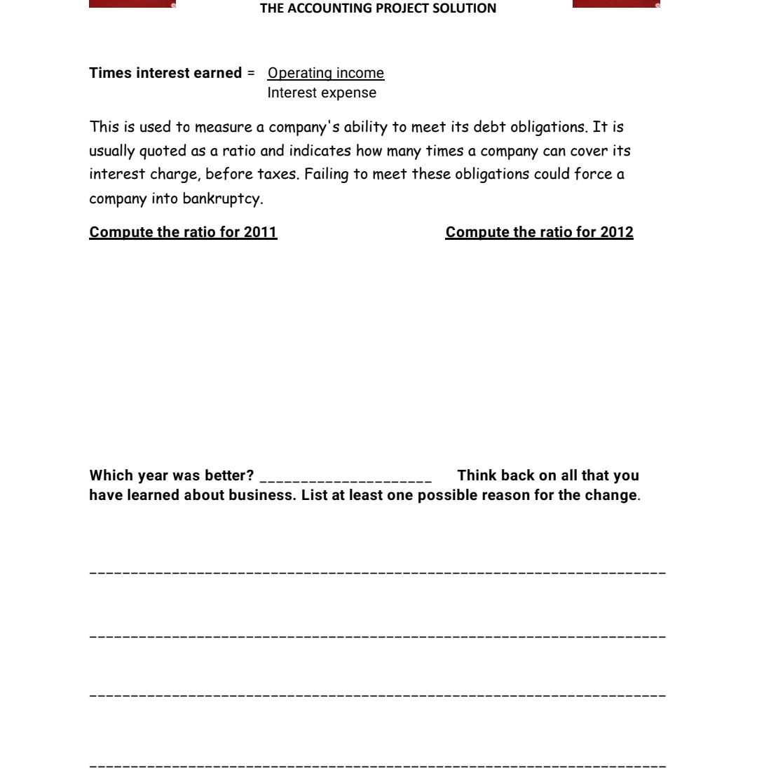 explanation of what may have caused the change. For example, if the