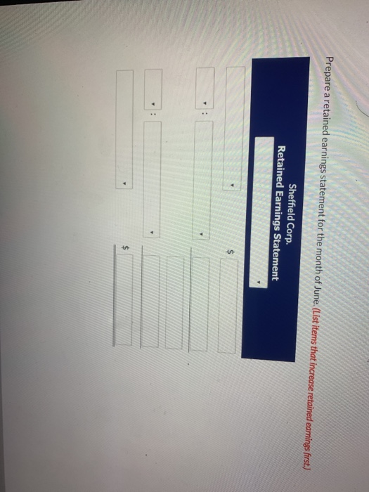 company at June 30, 2017 and the revenues and expenses for the