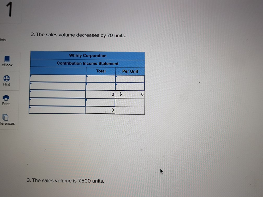 297,500 $35.00 161,500 19.00 136,000 $16.00 55,300 Sales (8,500 units)$ eBook Variable