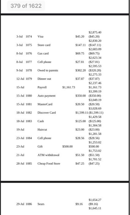 register (p 166). What is the adjusted check register balance after these