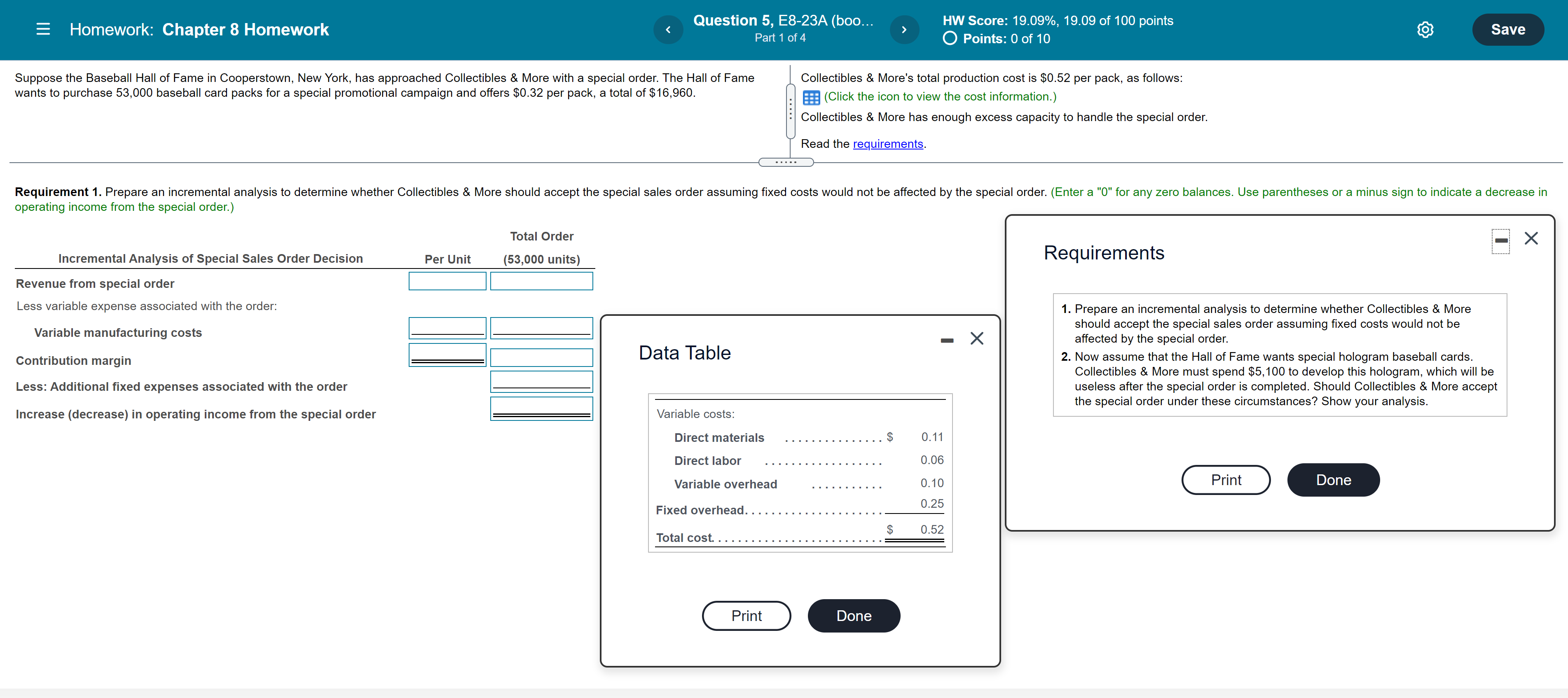= Homework: Chapter 8 Homework Question 5, E8-23A (boo... Part 1