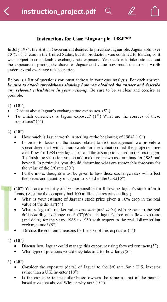  Answer question 3 with explanation and work in excel please. 1)