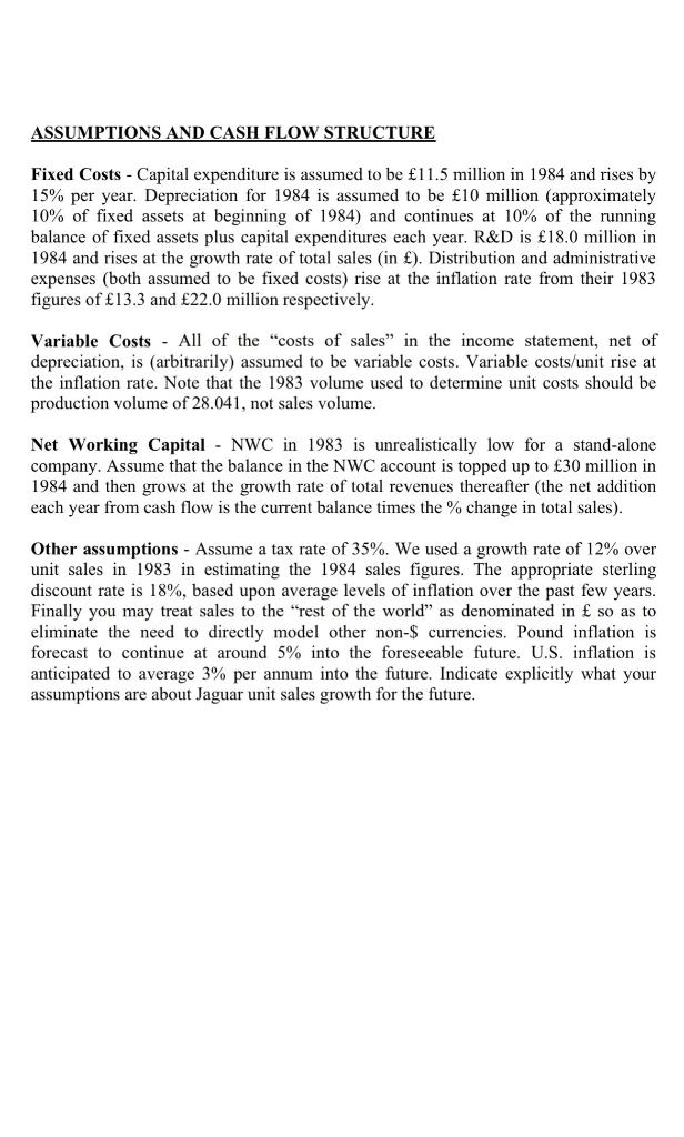 (10%) - Discuss about Jaguar's exchange rate exposures. (5") - To which