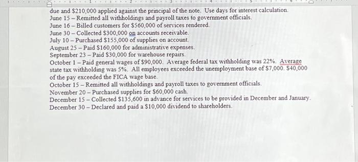 Journalize the transactions for the year 2. post the journal entries to