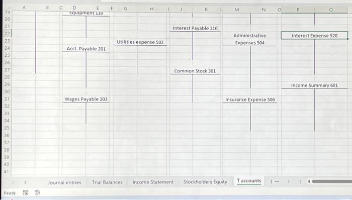 hand at the end of the year. E) interest has accrued on