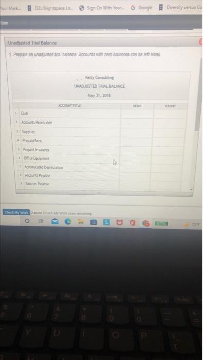 your computer Use the spreadsheet to post the May transactions from e