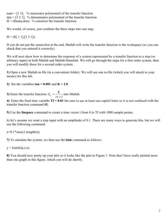 transfer function in both Matlab and in Simulink. Next we show how