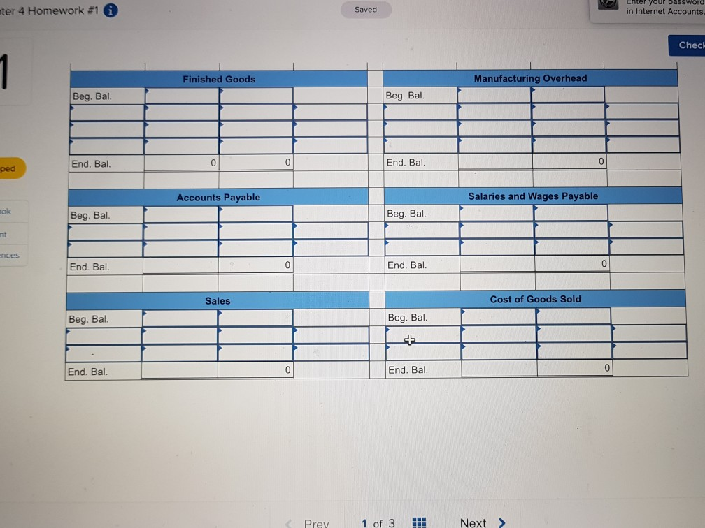 Refining Department. .66 oints The following incomplete Work in Process account is
