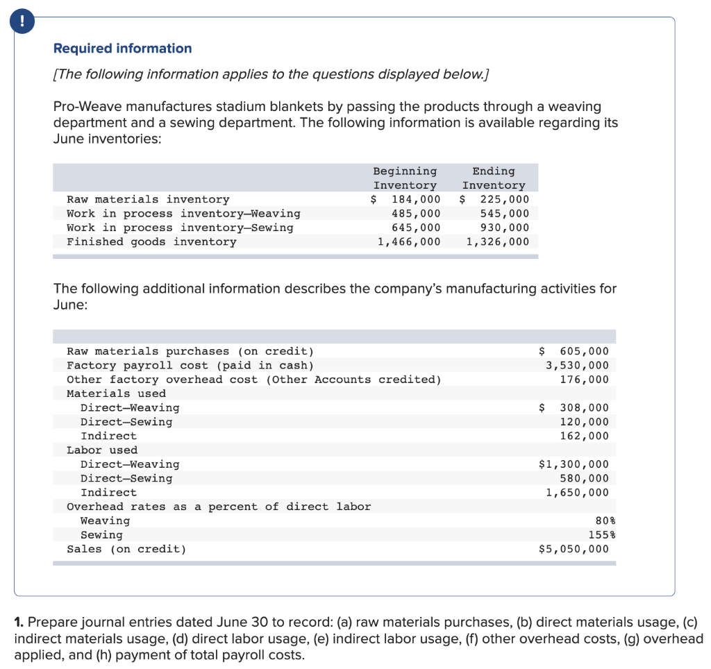 ****** PLEASE ANSWER ALLL 8 JOURNAL ENTRIES BELOW ******* ! Required
