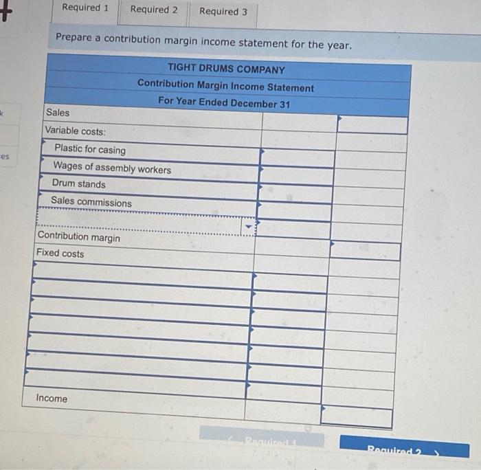 LO A1 12.5 The following costs result from the production and sale
